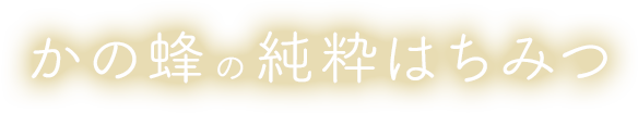 かの蜂の純粋はちみつ