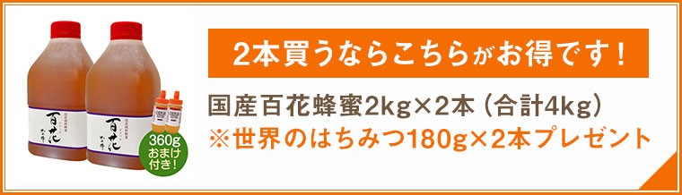 国産蜂蜜】国産百花蜂蜜2kg |【国産】生きた蜂蜜（はちみつ）専門店