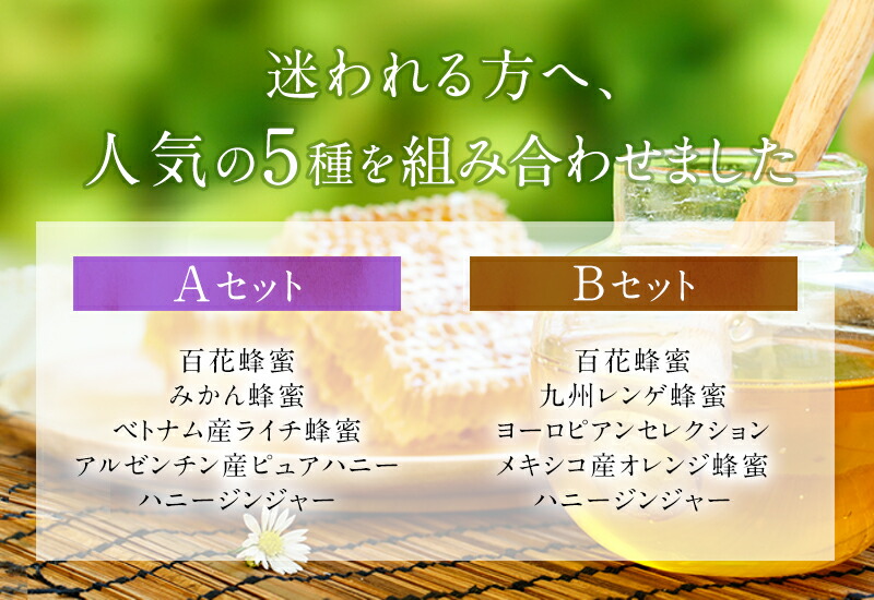 お試しセットで迷われる方へ。人気の5種を組み合わせました。